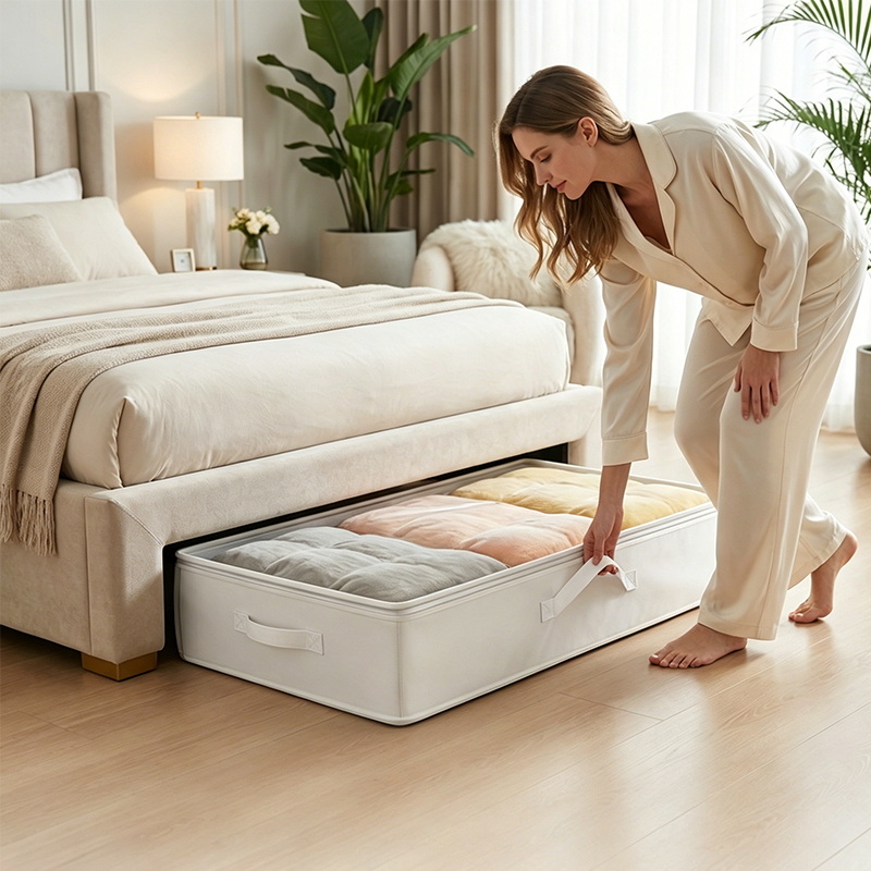 🛏️ LIMITED‑TIME 50% OFF! 📦 Foldable Underbed Storage Bag with Zipper Lid – Space-Saving, Clear Window & Reinforced Handles 🏠