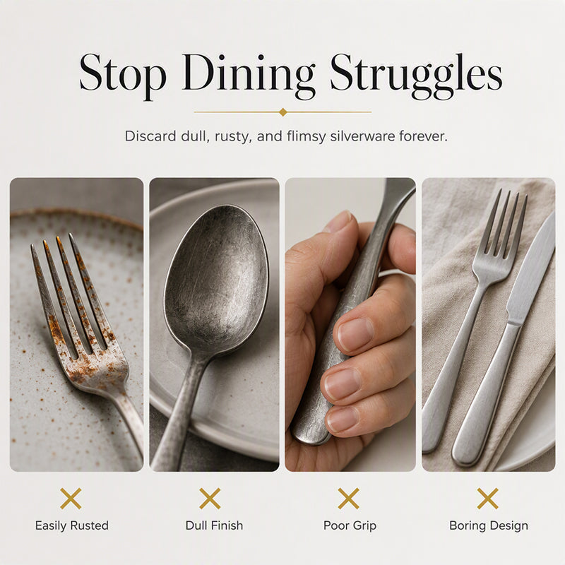 ⏳Time-Limited Special⏰4-Piece Stainless Steel Flatware Set