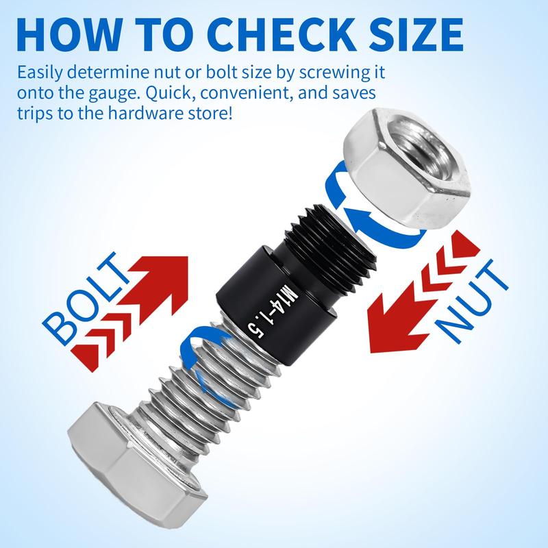 🔩 50% OFF! 🔥Nut & Bolt Thread Checker Kit – Quick Inspection for Fixed Bolts & Threaded Holes