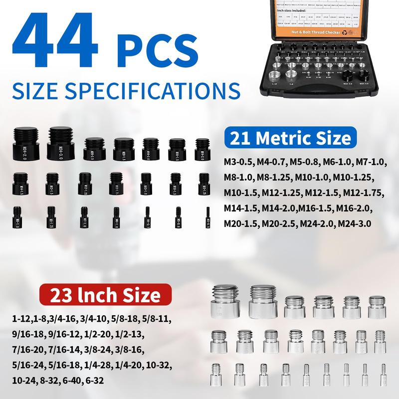 🔩 50% OFF! 🔥Nut & Bolt Thread Checker Kit – Quick Inspection for Fixed Bolts & Threaded Holes
