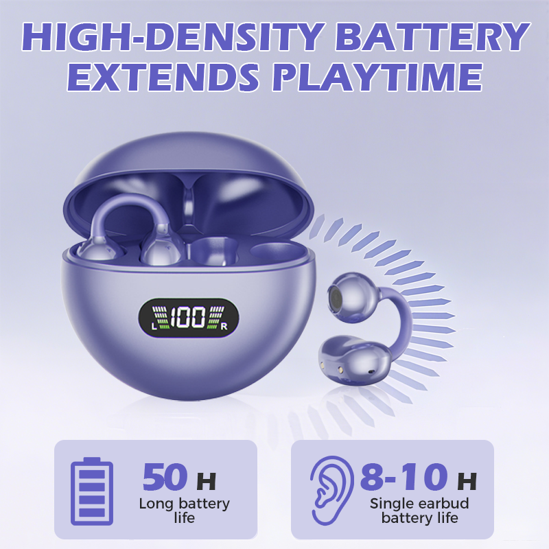 🎧👂 50% OFF!🥳 Open-Ear Clip-On Bluetooth Earbuds – all-day comfort, immersive sound, leakage control, 8-10h battery, touch control. No ear pain! 🔋💪