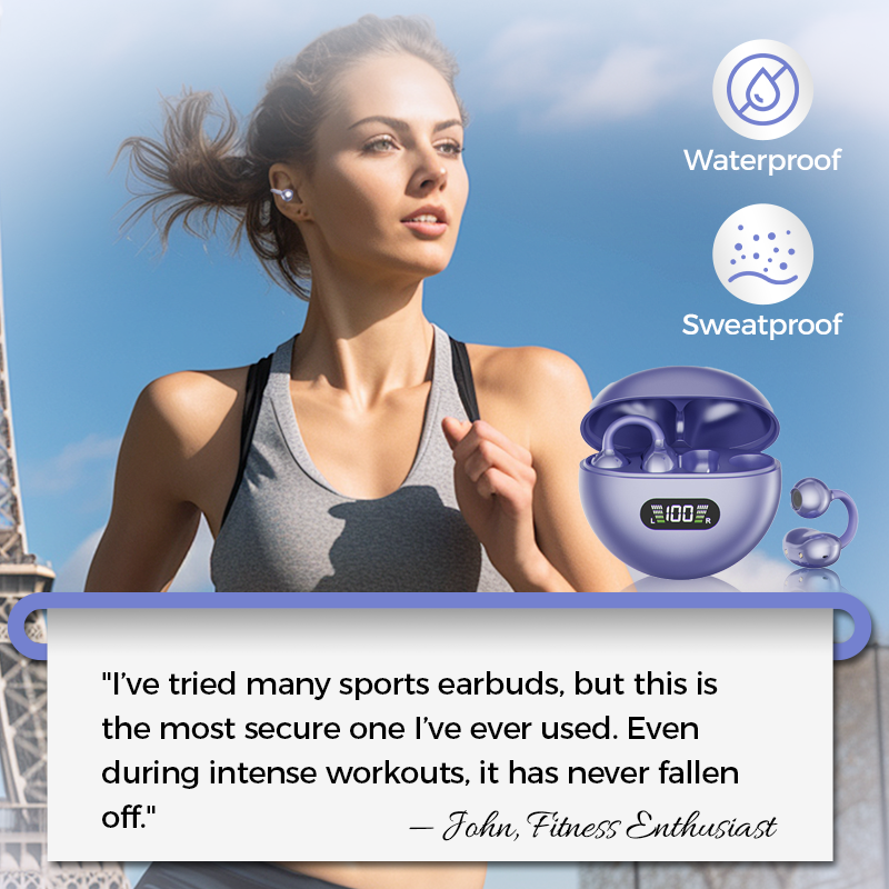 🎧👂 50% OFF!🥳 Open-Ear Clip-On Bluetooth Earbuds – all-day comfort, immersive sound, leakage control, 8-10h battery, touch control. No ear pain! 🔋💪