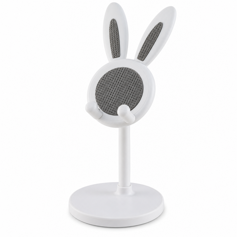 🐰📱Cute Bunny Aesthetic Desktop Phone Stand |Weighted Base with Anti-Scratch Silicone Pads📏