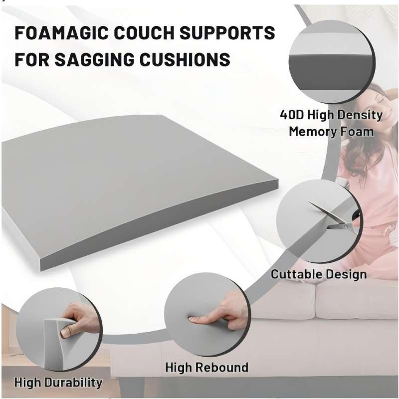 🛋️ 50% OFF! ✨ Couch Cushion Support Foam – Restore Sagging Sofas & Make Your Seats Feel Like New Again 🪑