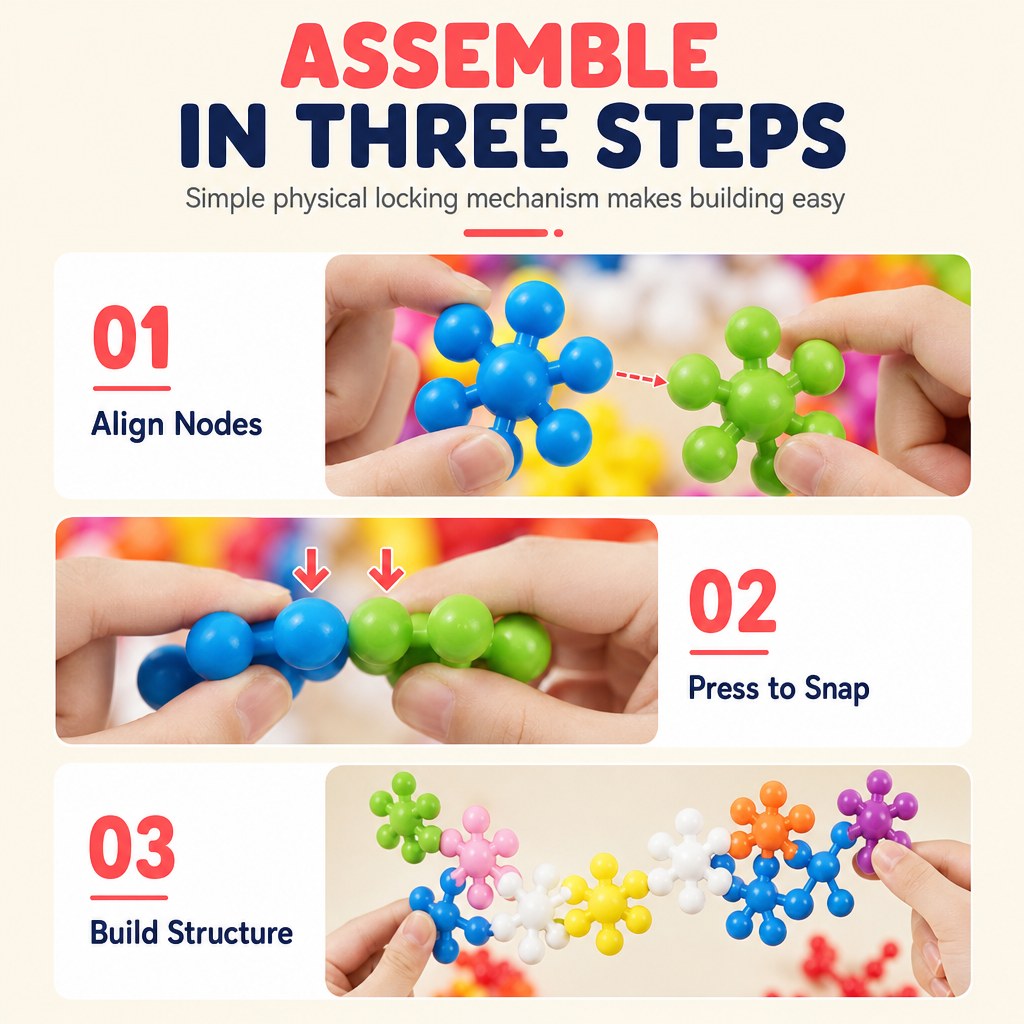 ❄️ LIMITED-TIME 50% OFF! 🧩 Kids 3D Interlocking Snowflake Building Blocks – Stable Build, Burr-free, Colorful ✨