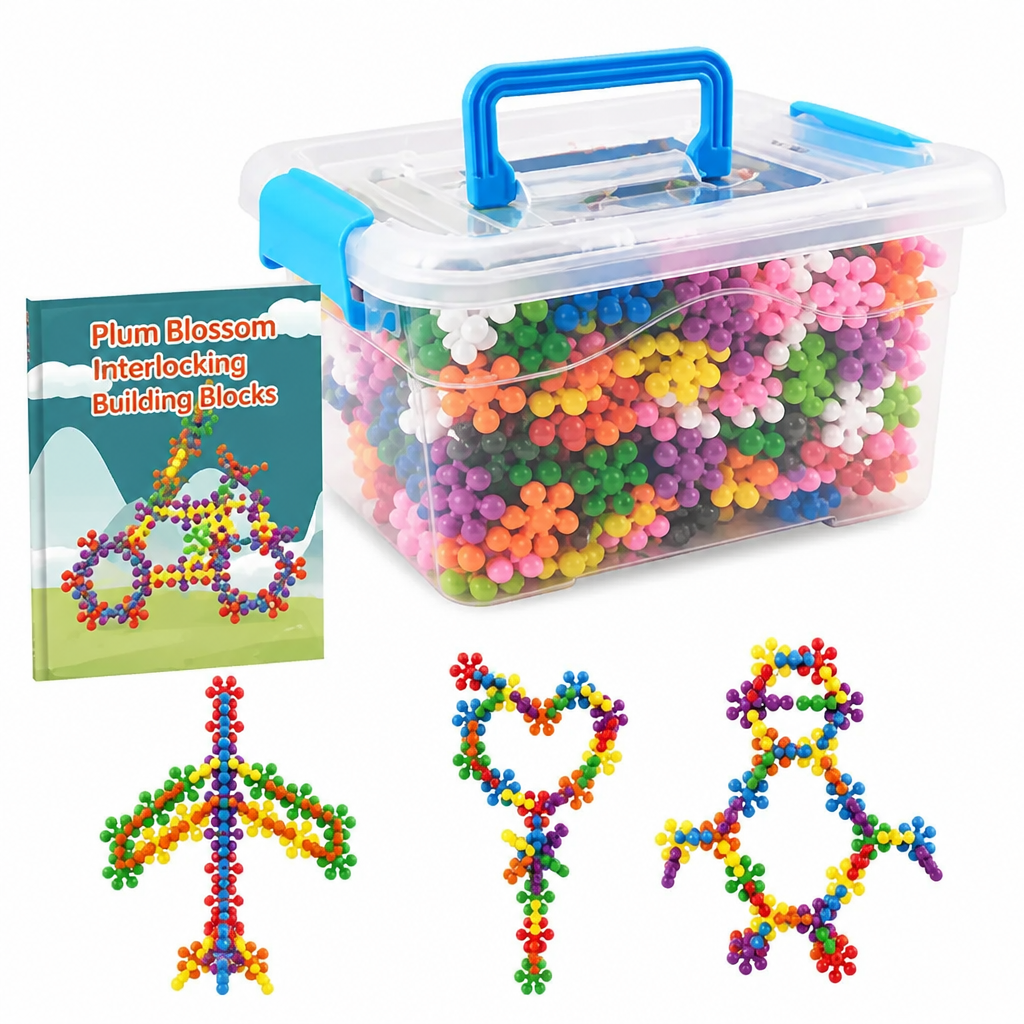 ❄️ LIMITED-TIME 50% OFF! 🧩 Kids 3D Interlocking Snowflake Building Blocks – Stable Build, Burr-free, Colorful ✨