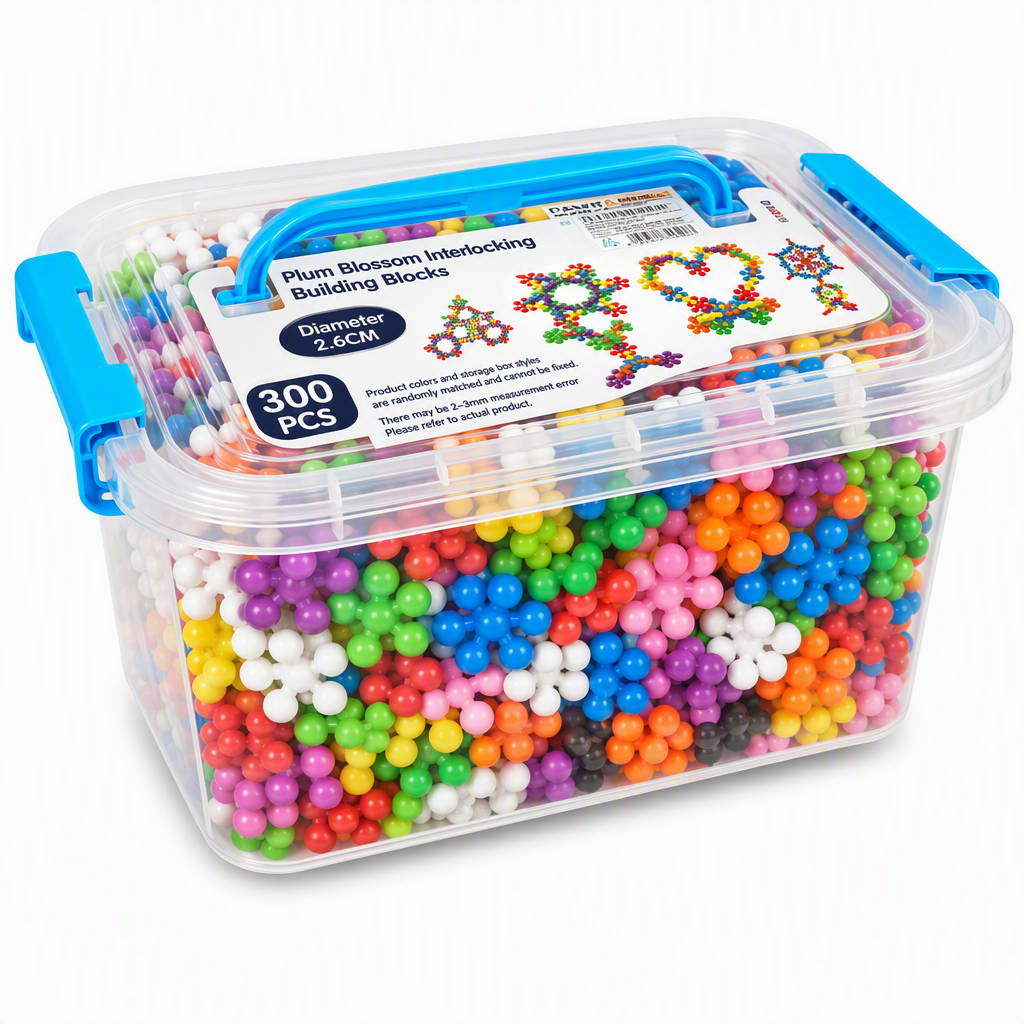 ❄️ LIMITED-TIME 50% OFF! 🧩 Kids 3D Interlocking Snowflake Building Blocks – Stable Build, Burr-free, Colorful ✨