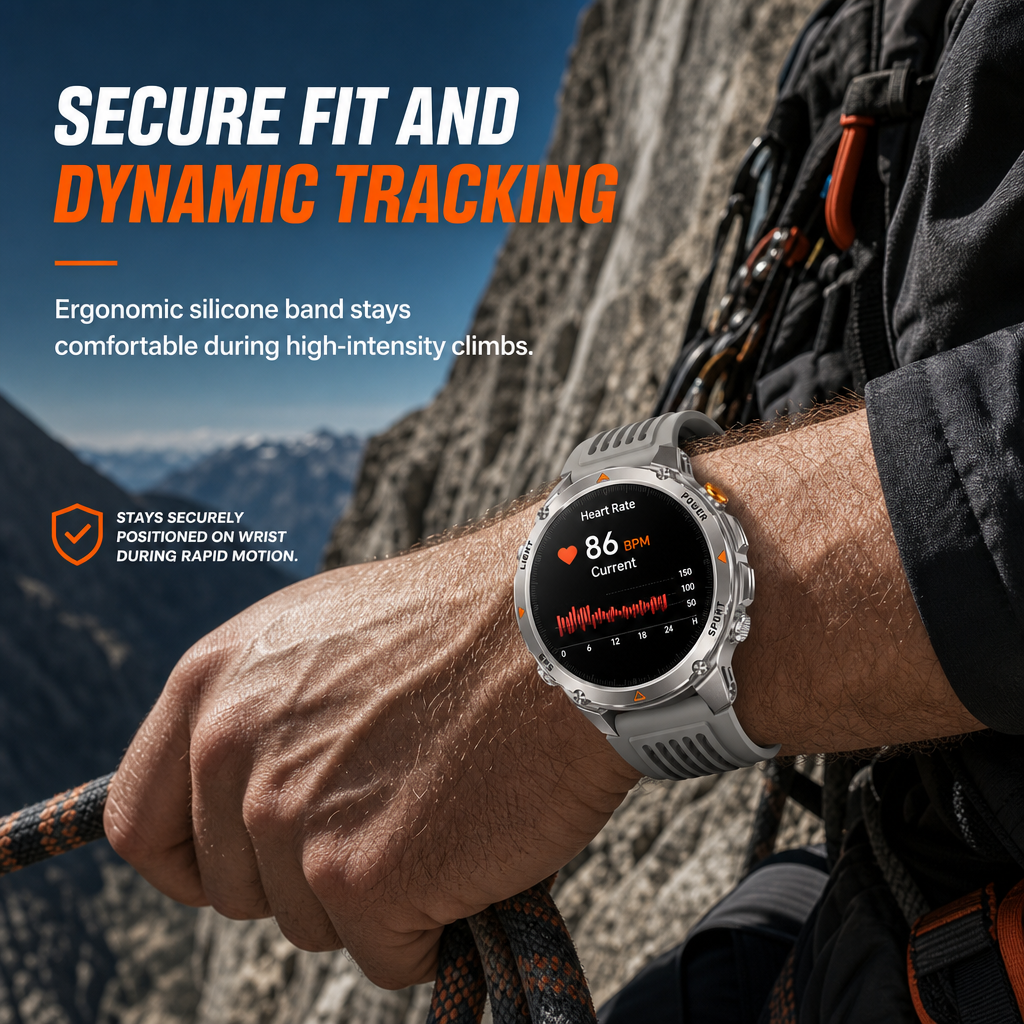 ⏰Smartwatch with Bluetooth Calling,GPS & Beidou Positioning, Heart Rate & Sleep Monitor, Pedometer & Message Reminders🏃‍
