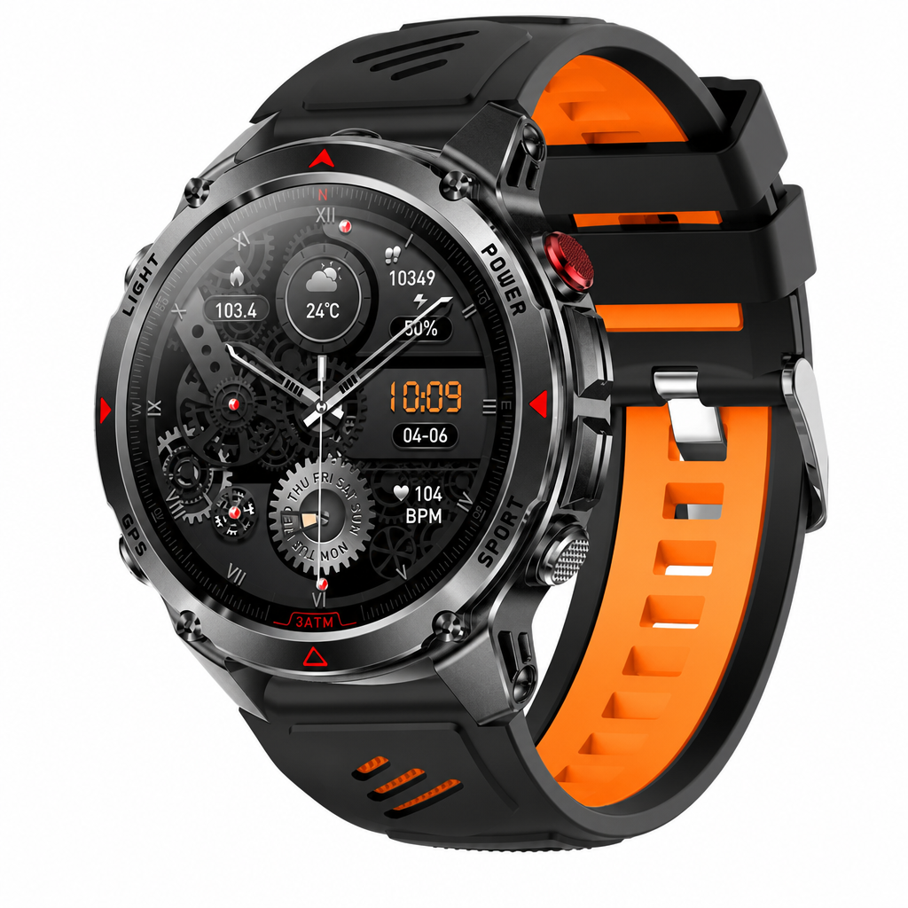 ⏰Smartwatch with Bluetooth Calling,GPS & Beidou Positioning, Heart Rate & Sleep Monitor, Pedometer & Message Reminders🏃‍