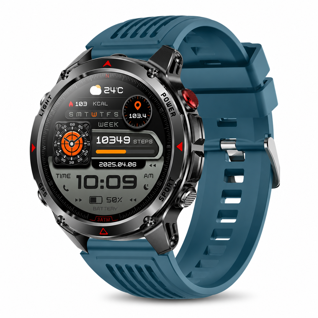 ⏰Smartwatch with Bluetooth Calling,GPS & Beidou Positioning, Heart Rate & Sleep Monitor, Pedometer & Message Reminders🏃‍