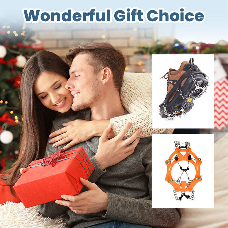 ⏳🔥LIMITED-TIME 50% OFF! ⏰🥾Anti-Slip Crampons for Outdoor Shoes & Boots – Ice Grips with Spikes for Hiking, Walking, Snow & Winter Traction 🏔️
