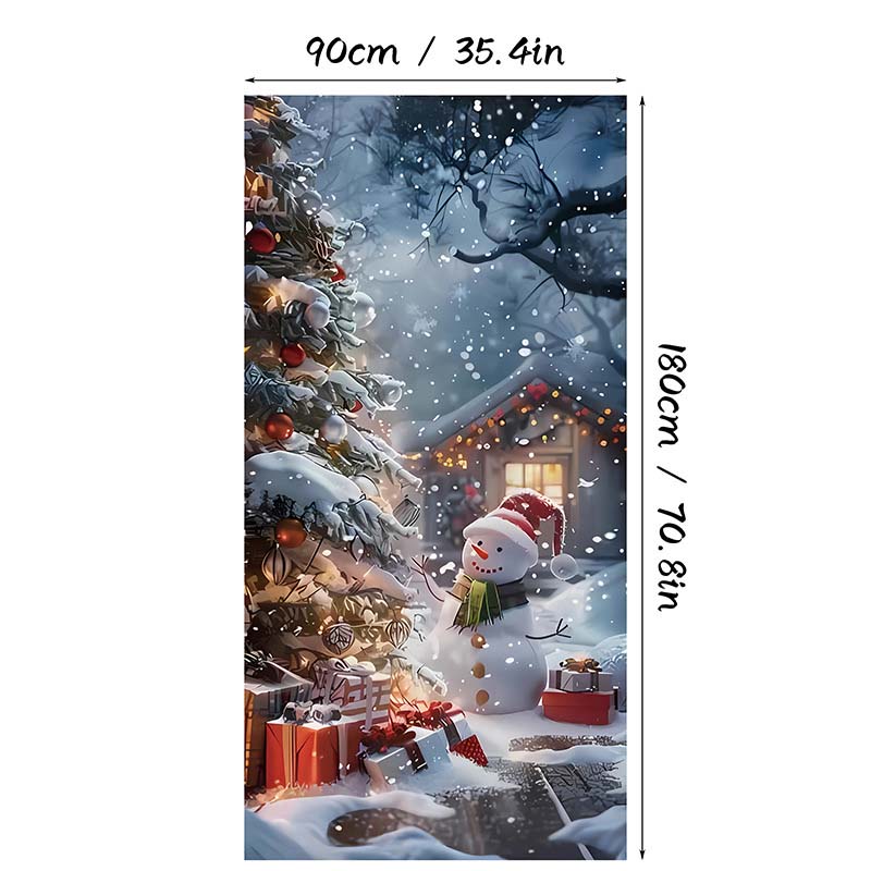 🎄 LIMITED-TIME 50% OFF! 🎅 Christmas Door Cover For Instant Holiday Decor – Fade Resistant, Multi-Scene, Vivid Prints ✨