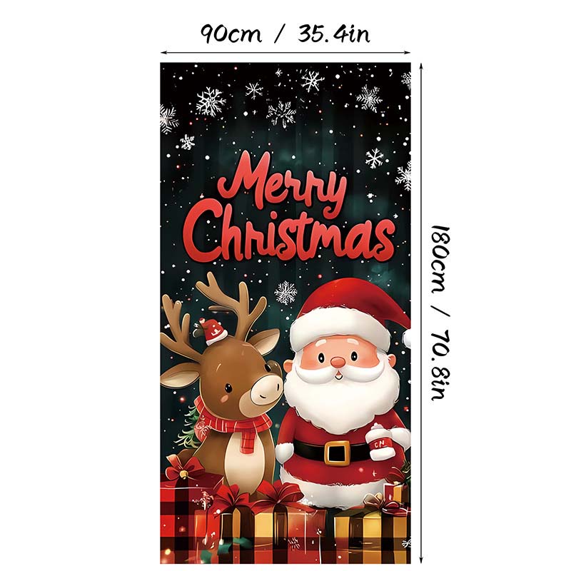 🎄 LIMITED-TIME 50% OFF! 🎅 Christmas Door Cover For Instant Holiday Decor – Fade Resistant, Multi-Scene, Vivid Prints ✨