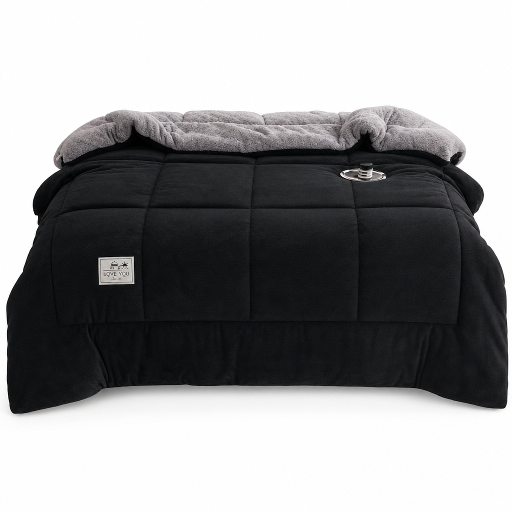 📢📢50% OFF !! ⏰Thick Warm Milk Velvet Winter Comforter Solid Color Soft Fleece Quilt Duvet Insert