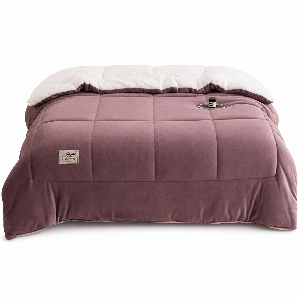 📢📢50% OFF !! ⏰Thick Warm Milk Velvet Winter Comforter Solid Color Soft Fleece Quilt Duvet Insert
