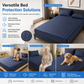 ⏳Time-Limited Special⏰Waterproof Fitted Sheet – Solid Color Machine Washable Mattress Protector Cover, Soft Breathable Bed Cover for Bedroom, Guest Room & Dorm ✨