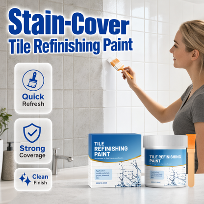 🛁 LIMITED-TIME 50% OFF! 🎨 White Tile Refinishing Paint – Waterproof, Easy Apply, Bright Finish ✨