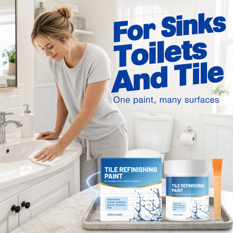 🛁 LIMITED-TIME 50% OFF! 🎨 White Tile Refinishing Paint – Waterproof, Easy Apply, Bright Finish ✨