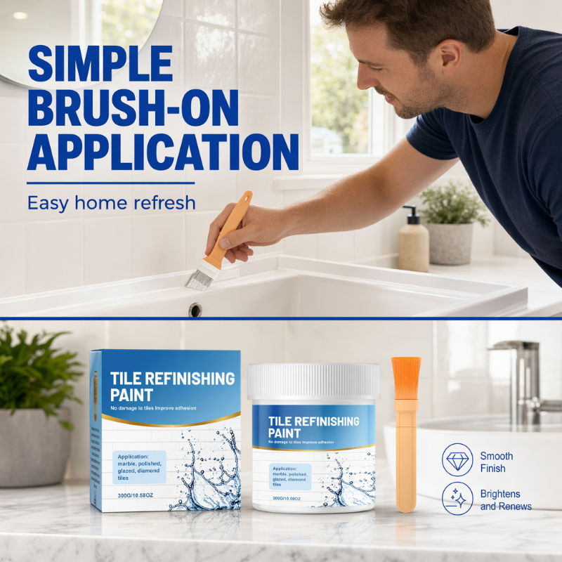 🛁 LIMITED-TIME 50% OFF! 🎨 White Tile Refinishing Paint – Waterproof, Easy Apply, Bright Finish ✨