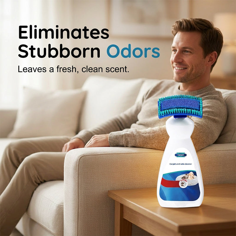 😱 Spills & Stains? Brush Them Away! ✨ No-Wash Carpet & Sofa Cleaner – Fresh, Clean Fabrics Made Easy 🛋️🧼