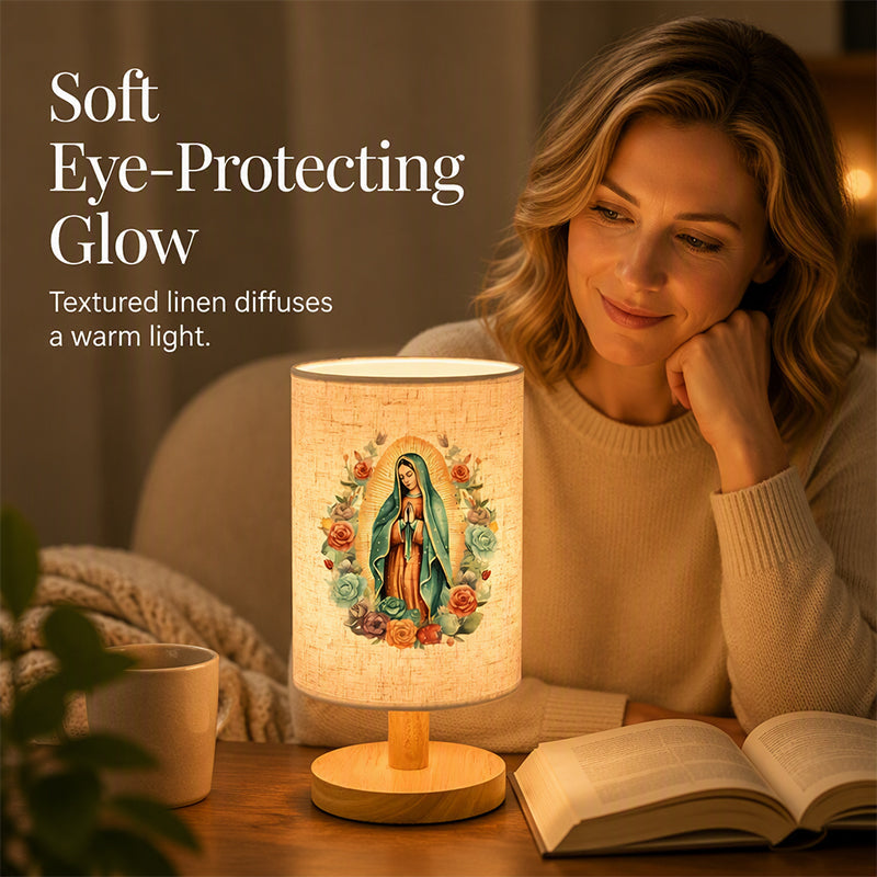 📢📢50% OFF !! ⏰Virgin Mary Pattern Wooden Table Lamp