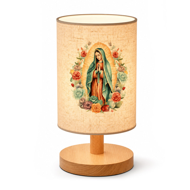 📢📢50% OFF !! ⏰Virgin Mary Pattern Wooden Table Lamp