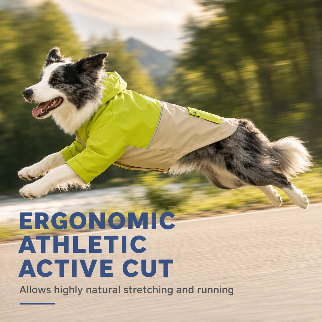 ☔ Waterproof Colorblock Dog Raincoat – Windproof, Breathable, Full Protection ✨