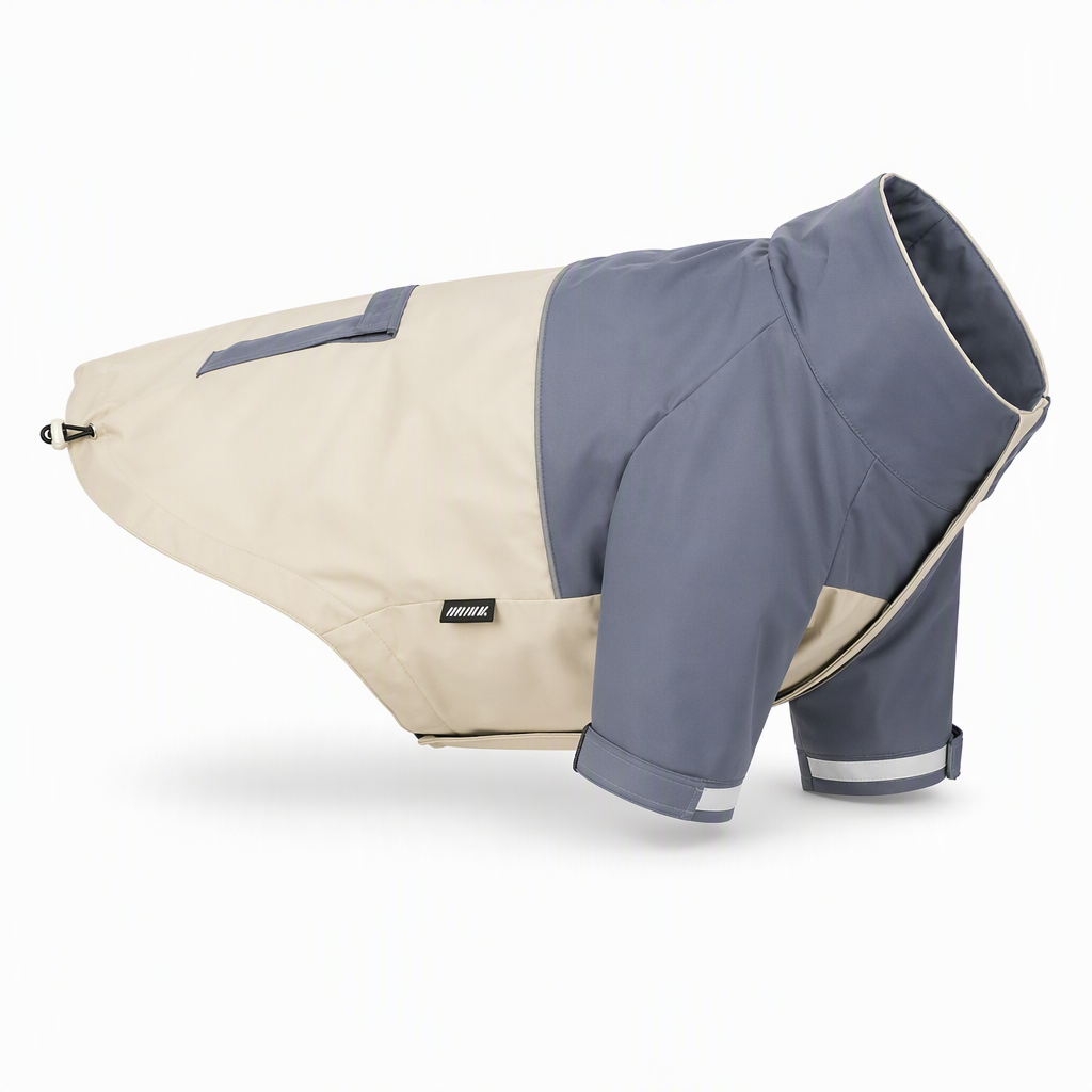 ☔ Waterproof Colorblock Dog Raincoat – Windproof, Breathable, Full Protection ✨
