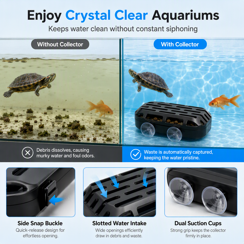 📢50% OFF!!!🐢 Turtle Tank Poop Collector & Aquarium Waste Cleaner – Keep Tanks Tidier with Less Mess 💧