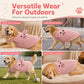 🧶 Fleece Lined Pet Cartoon Vest – Warm Double-Sided Heat Retention, Built-In Metal Leash Ring, Soft High-Density Fleece with Flexible Sleeveless Active Cut – for Daily Walks & Outdoor Adventures ✨