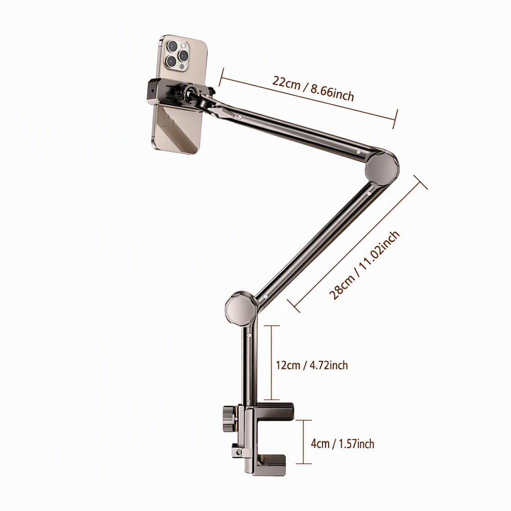 📢📢50% OFF !! ⏰Adjustable Cantilever Stand for Phone & Tablet – Hands-Free Viewing for Bed, Desk & Sofa ✨