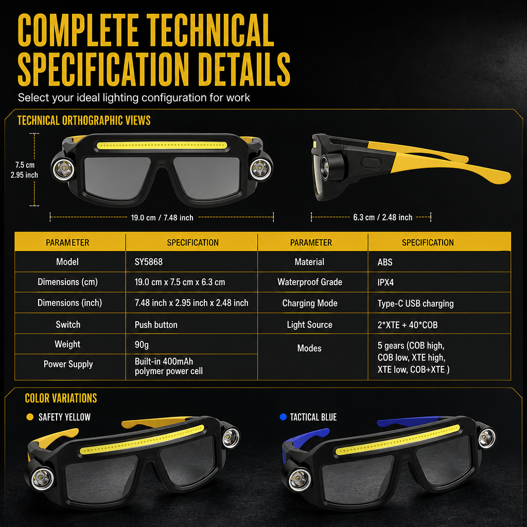 💡 LIMITED-TIME 50% OFF! 👓 USB Rechargeable Double Sided Clip On Glasses Light – 5 Brightness Modes, Hands-Free ✨