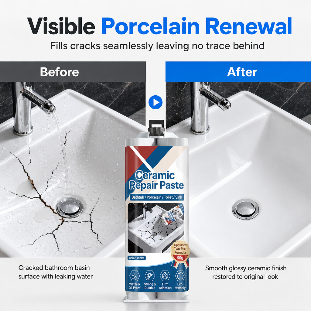 📢📢LIMITED-TIME 50% OFF⏰🏠 Ceramic Tile Repair Paste – Restore Cracks & Chips Easily With A DIY Waterproof Repair Solution 🛠️