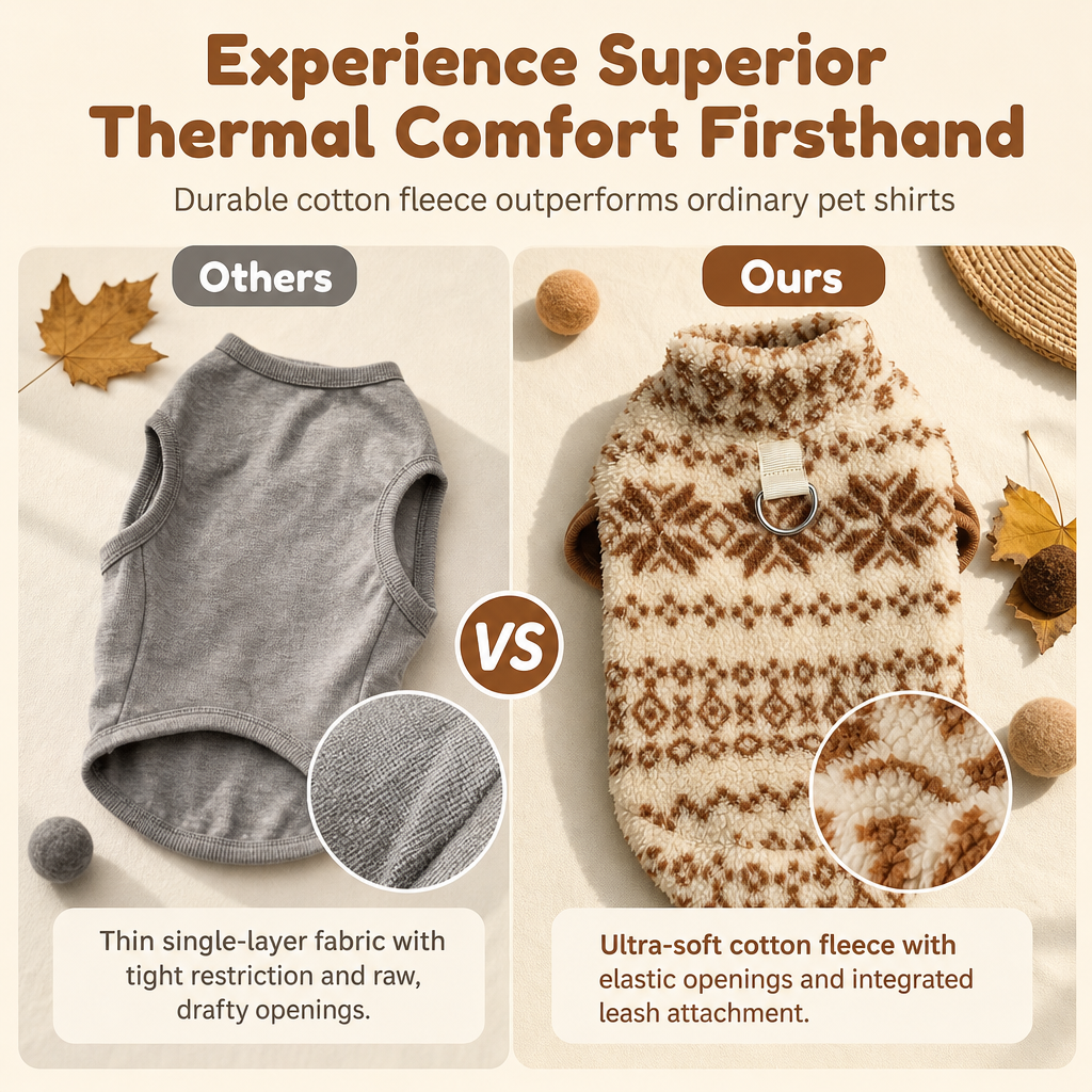 ⏳Time-Limited Special⏰Warm Thickened Pet Sweater Vest High Neck Clothes for Small Dogs and Cats in Autumn and Winter