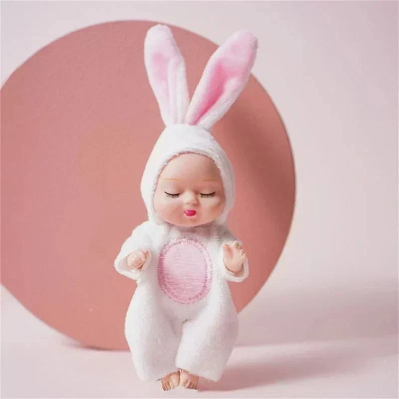 🎁50% OFF NOW! Mini Reborn Baby Dolls Set – Lifelike Realistic Tiny Dolls with Cute Animal Bathrobe Outfits, Perfect Kids Gift Box