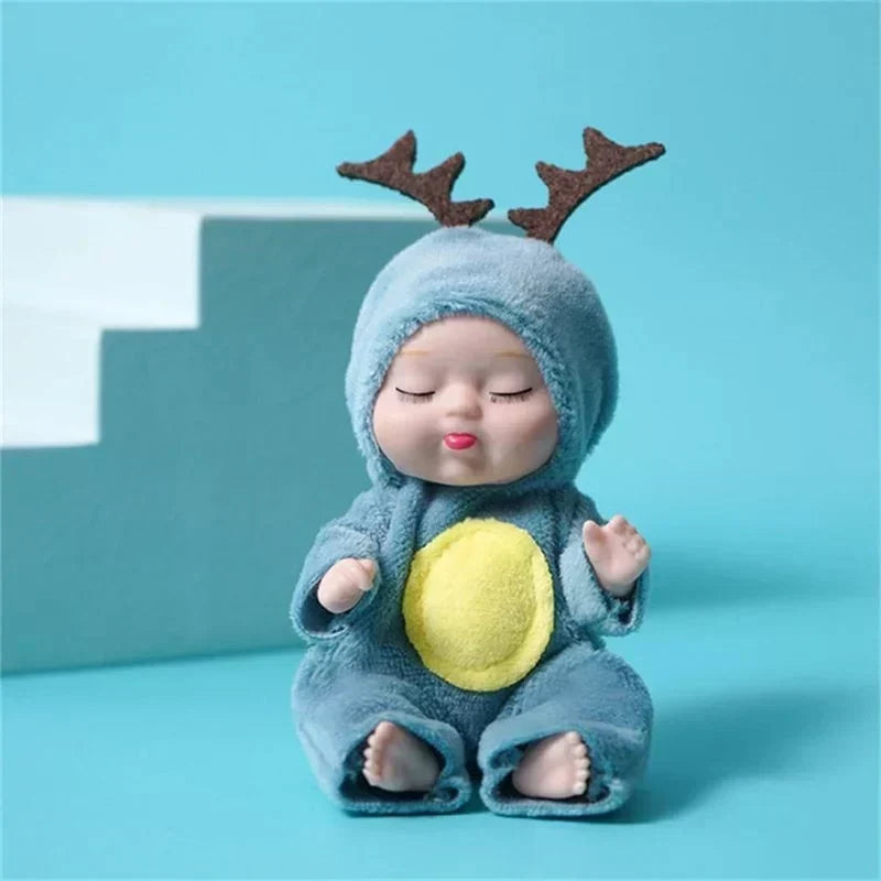 🎁50% OFF NOW! Mini Reborn Baby Dolls Set – Lifelike Realistic Tiny Dolls with Cute Animal Bathrobe Outfits, Perfect Kids Gift Box
