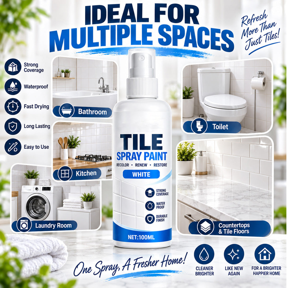🔥HOT SALE🎨Tile Renewal Spray Paint – Recolor & Refresh - 50% OFF!!!