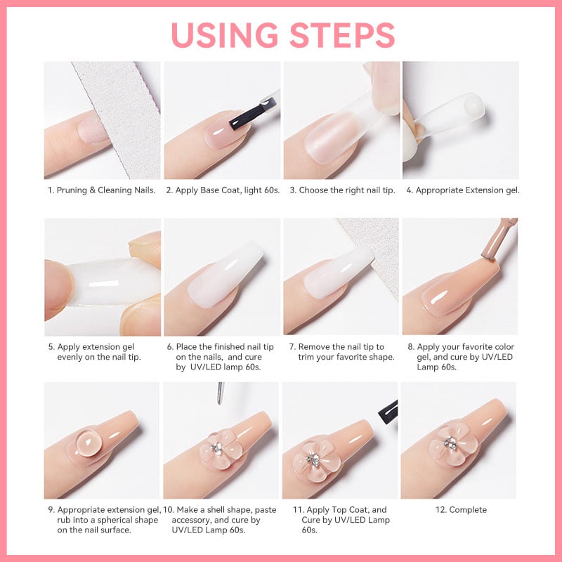💅 Solid Nail Extension Builder Gel — Non-Flowing, Easy to Use 🥳