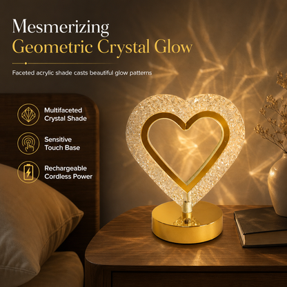 ⏳Time-Limited Special⏰Crystal Geometric Night Light – Touch Control, 3D Refraction Glow & Rechargeable – Bedroom Atmosphere Lamp 🌙