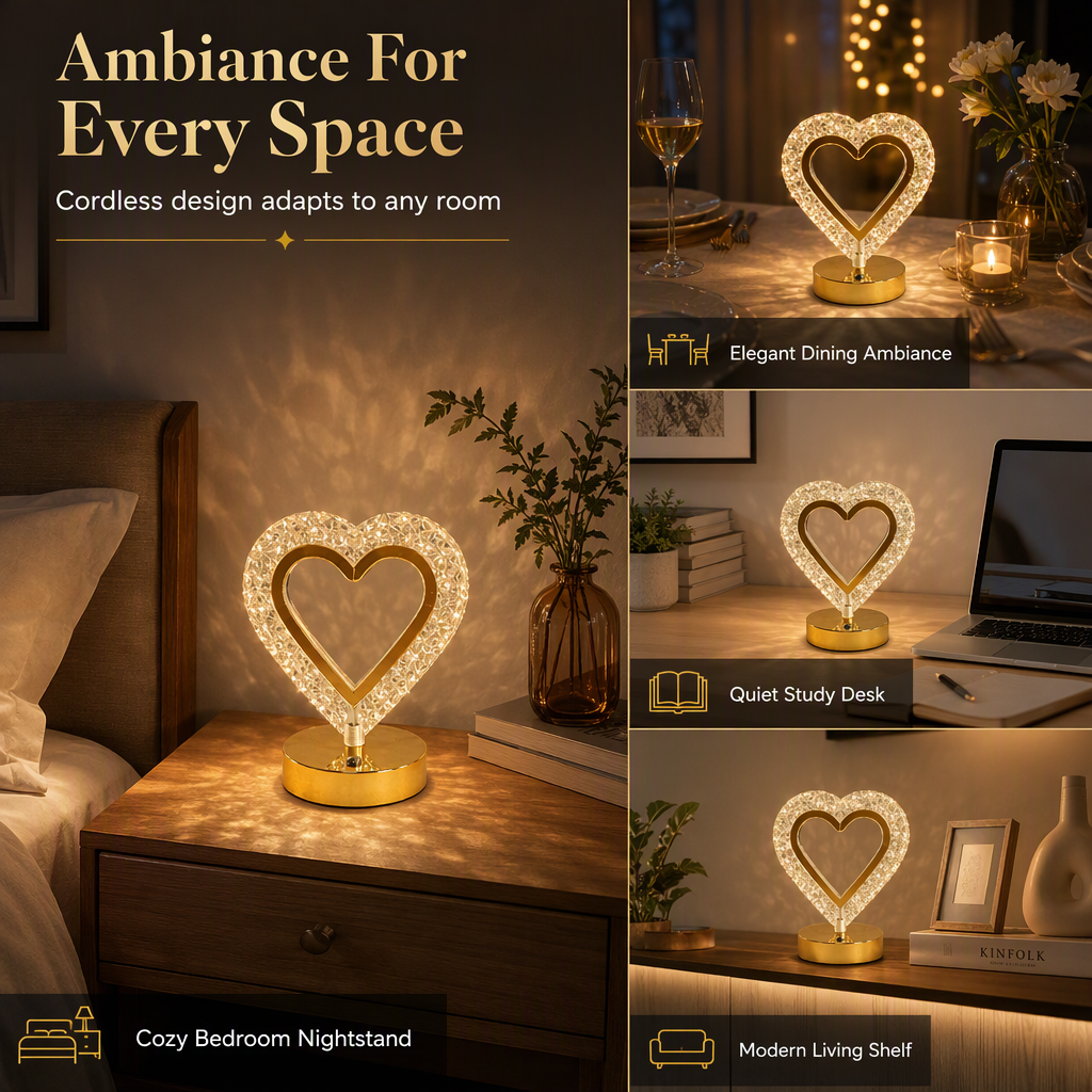 ⏳Time-Limited Special⏰Crystal Geometric Night Light – Touch Control, 3D Refraction Glow & Rechargeable – Bedroom Atmosphere Lamp 🌙