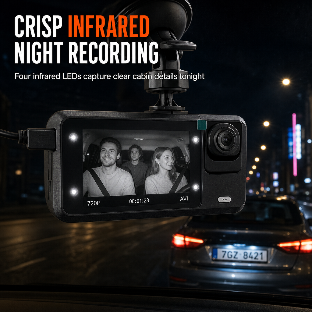 3 Channel 1080P HD Car Dashboard Camera