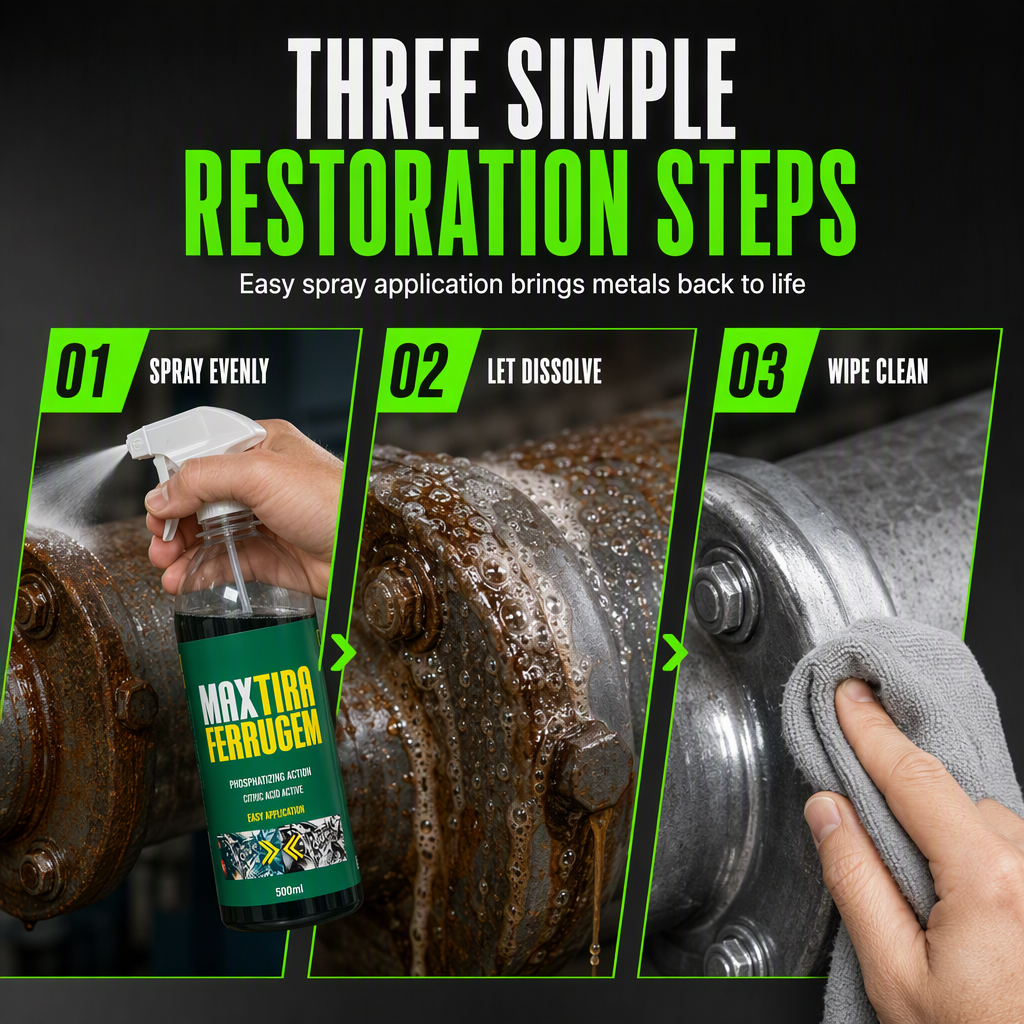 🔧 LIMITED-TIME 50% OFF ✨ 3-in-1 Rust Remover & Phosphating Agent — Degrease, Remove & Prevent 💨
