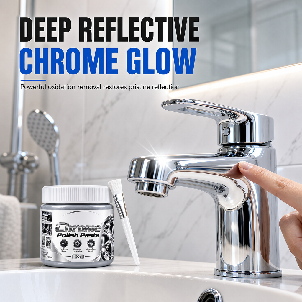 ✨Buy 2 Get 1 Free✨Metal Chrome Polish & Restorer Paste with Brush