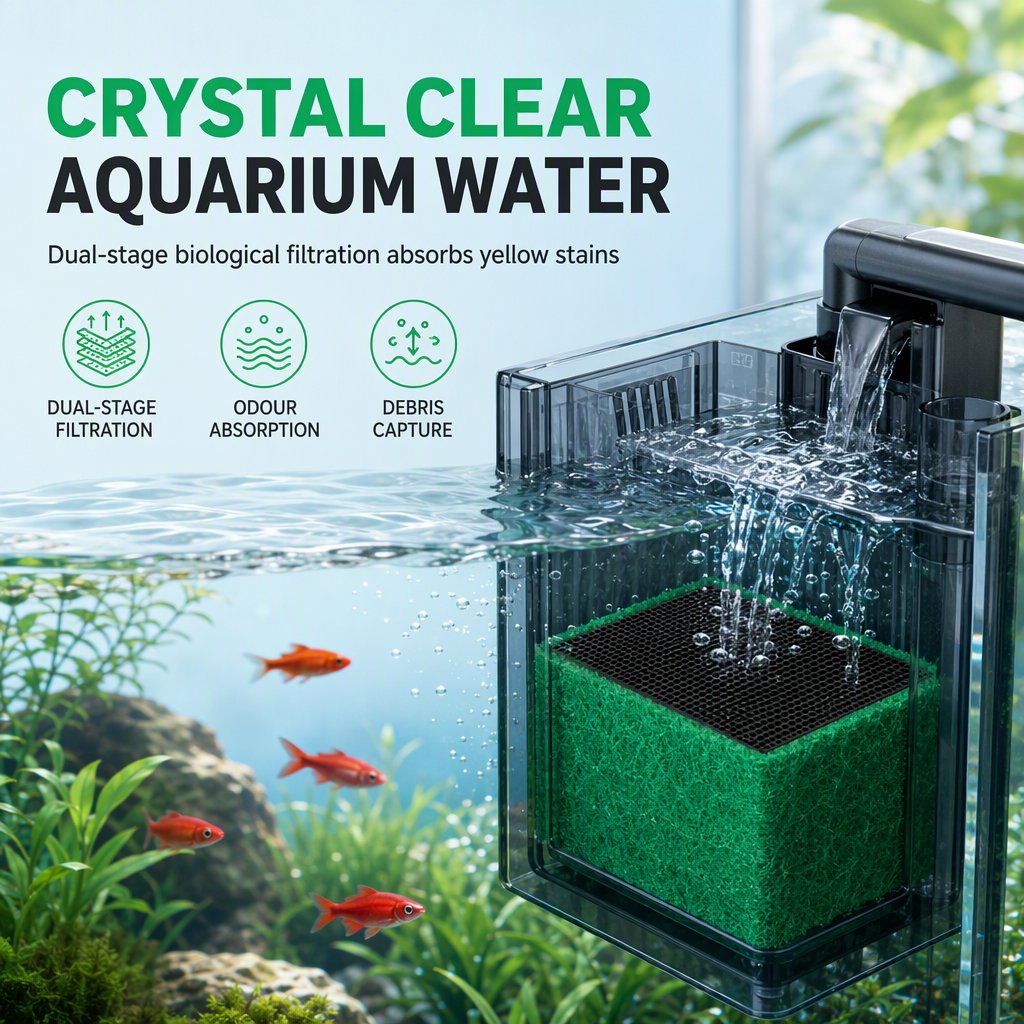 🐠 50% OFF! ✨ Activated Carbon Filter Cube – Honeycomb filtration for clear water 🛡️
