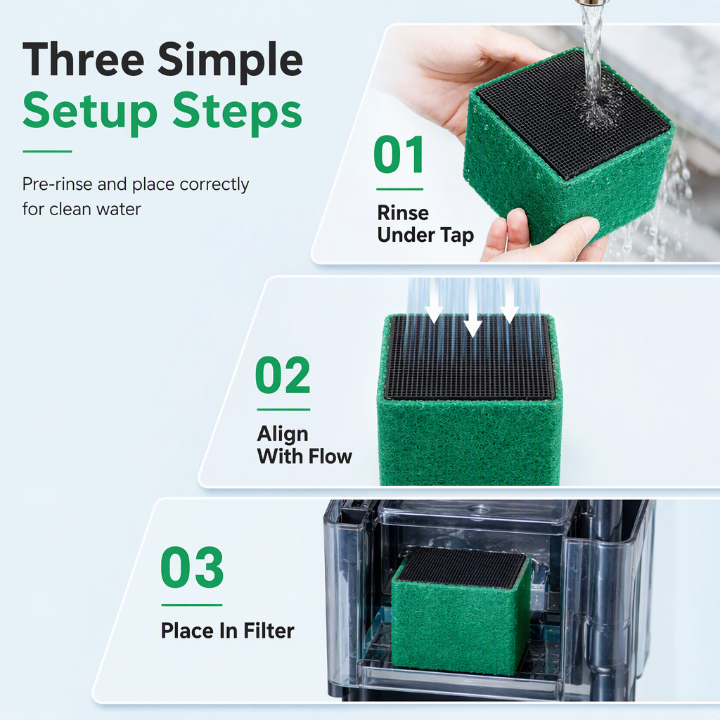 🐠 50% OFF! ✨ Activated Carbon Filter Cube – Honeycomb filtration for clear water 🛡️