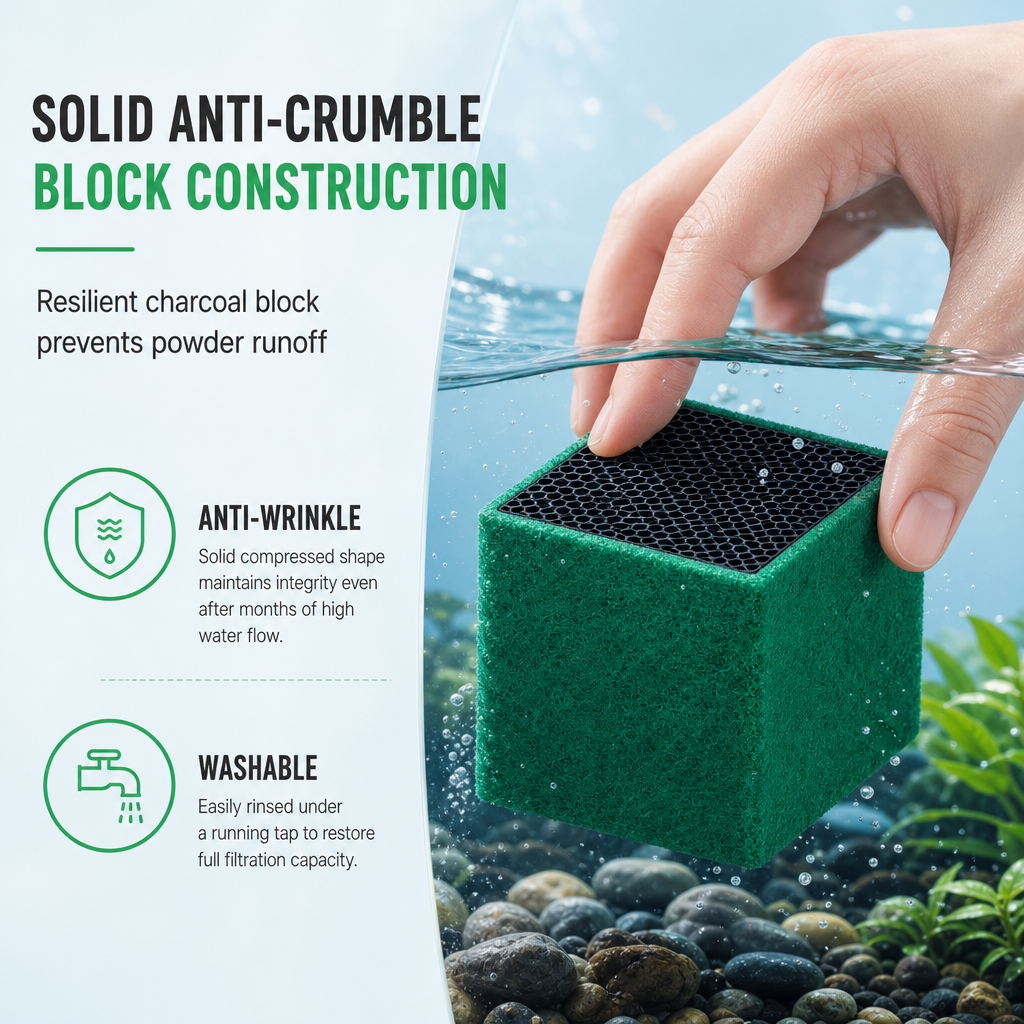 🐠 50% OFF! ✨ Activated Carbon Filter Cube – Honeycomb filtration for clear water 🛡️