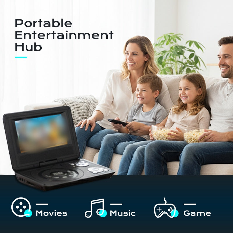 🎬 LIMITED-TIME 50% OFF! 📀7.8 Inch Portable DVD/EVD Player — Swivel Screen & Game Function📺