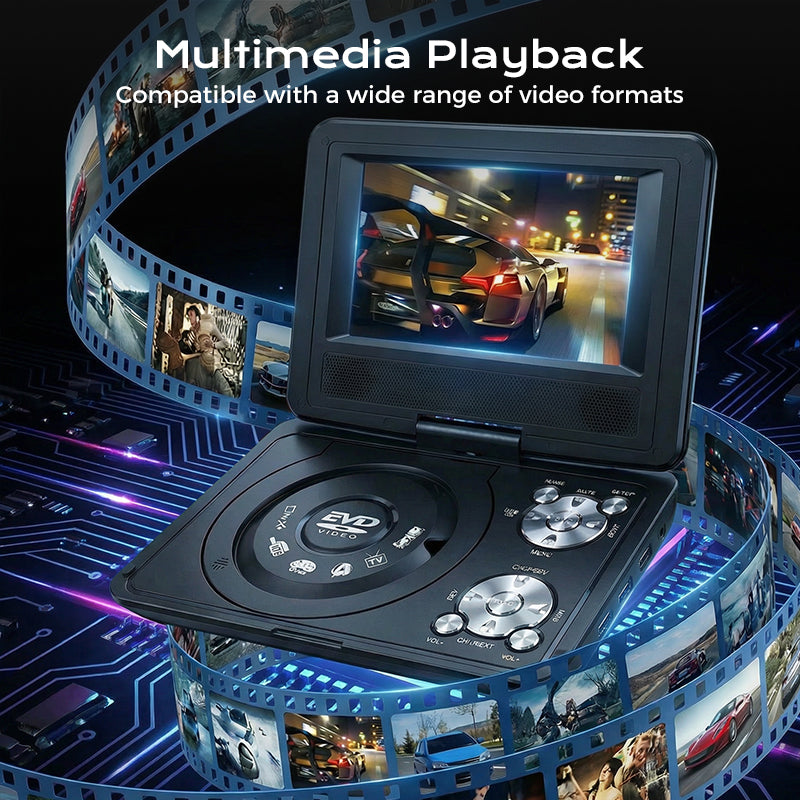 🎬 LIMITED-TIME 50% OFF! 📀7.8 Inch Portable DVD/EVD Player — Swivel Screen & Game Function📺