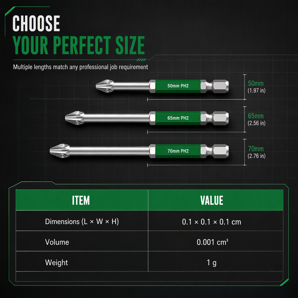 🔥 50% OFF 🔧 Magnetic Phillips Screwdriver Bit Set – Impact Resistant Non-Slip Bits for Electric Screwdrivers ✨