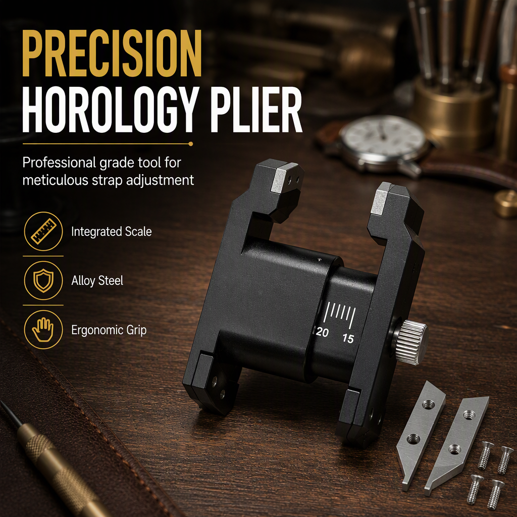 ✨ Watch Repair Tool V-Shaped Spring Bar Pliers — Adjustable & Replaceable Tips 🔧